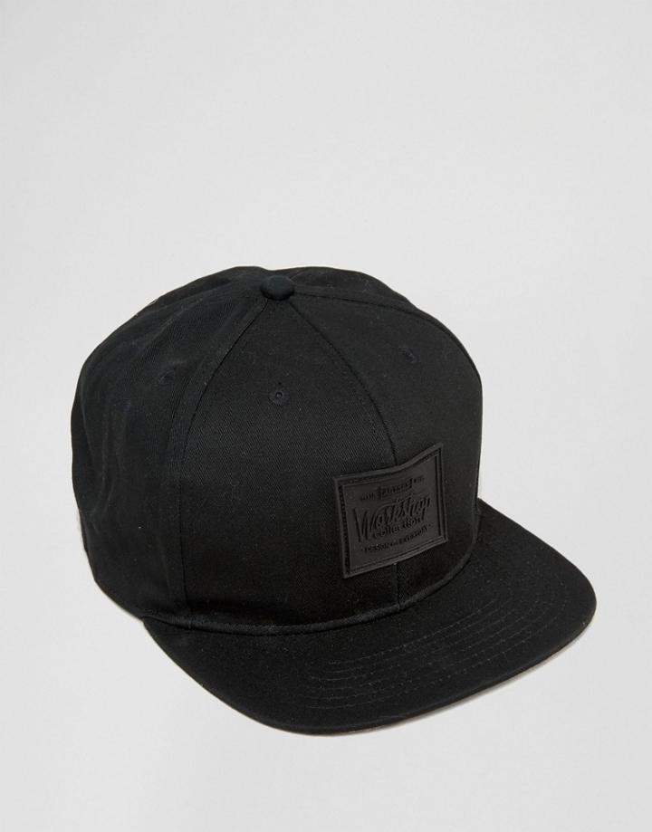 Artsac Workshop Snapback Cap In Black With Leopard Print Under Peak De
