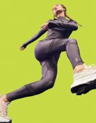 Asos 4505 Legging In High Shine And Mesh-gray