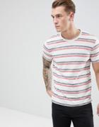 Esprit T-shirt With Double Stripe In White - White