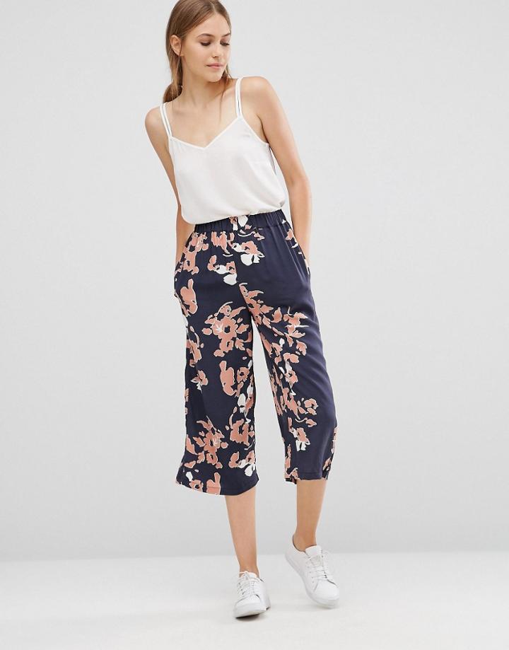 Just Female Floral Culottes - Purple
