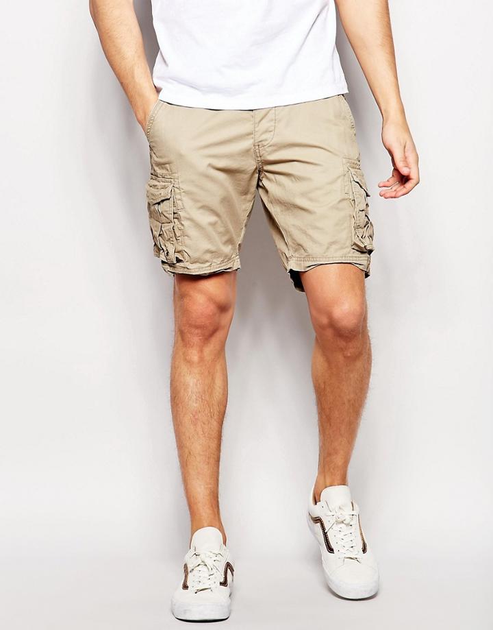 Selected Homme Cargo Shorts - Stone