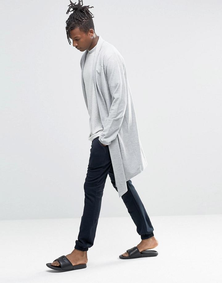 Asos Loungewear Skinny Joggers In Navy With Deep Waistband - Navy