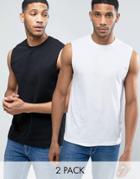 Asos Sleeveless T-shirt 2 Pack Save - Multi
