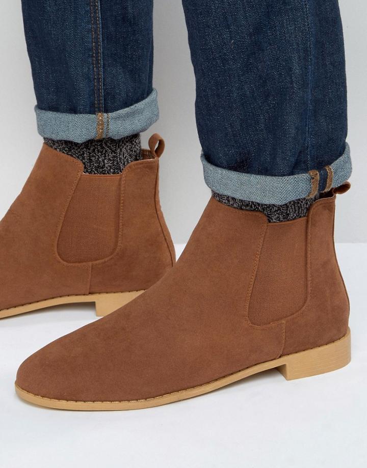 Bravesoul Chelsea Boots In Tan - Tan