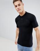 Next Muscle Fit Polo In Black - Black