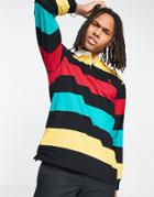 Carhartt Wip Henwick Rugby Stripe Polo In Off-black