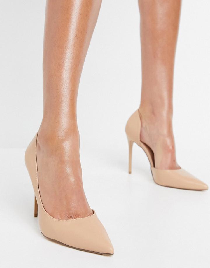 Truffle Collection Stiletto Heel Pumps In Beige-neutral