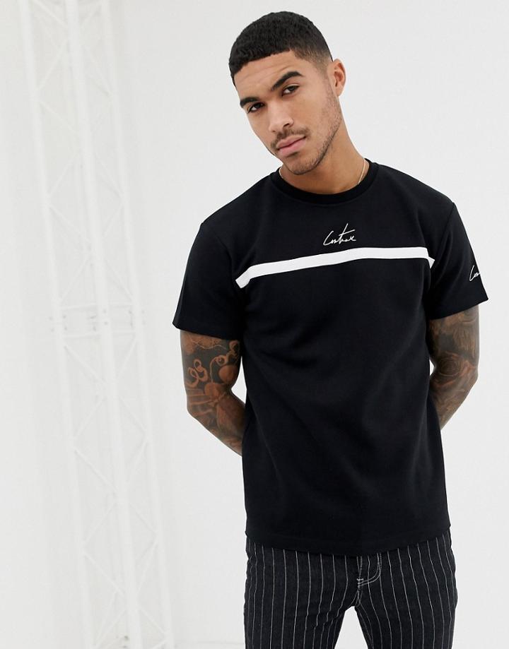 The Couture Club T-shirt In Black Pique
