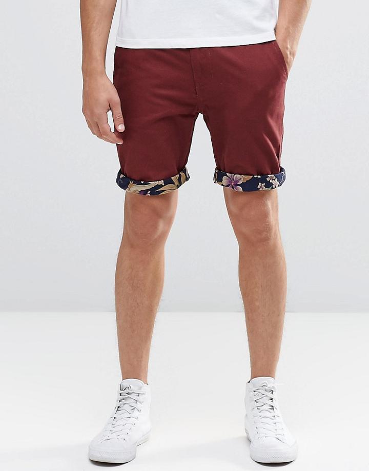 Bellfield Haulover Chino Shorts - Red