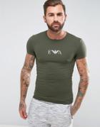 Emporio Armani Muscle Fit T-shirt In Khaki - Green