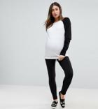 Asos Maternity Over The Bump Premium Supersoft Leggings In Cotton Modal - Black