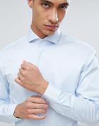 Selected Homme Slim Fit Smart Shirt With Spread Collar - Blue