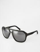 Dolce & Gabbana Flat Brow Aviator Sunglasses - Black
