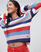 Esprit Multi Stripe Ribbed Sweater - Multi