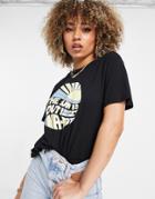 Na-kd Organic Cotton 'the Sun Is Out' T-shirt In Black