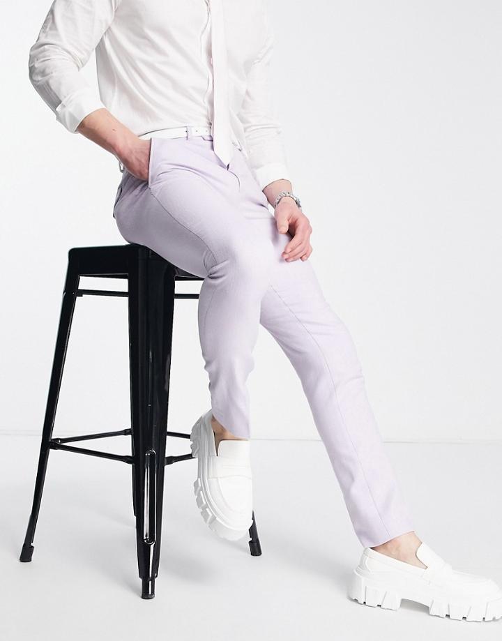 Twisted Tailor Wair Skinny Fit Suit Pants In Light Purple