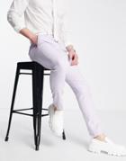 Twisted Tailor Wair Skinny Fit Suit Pants In Light Purple