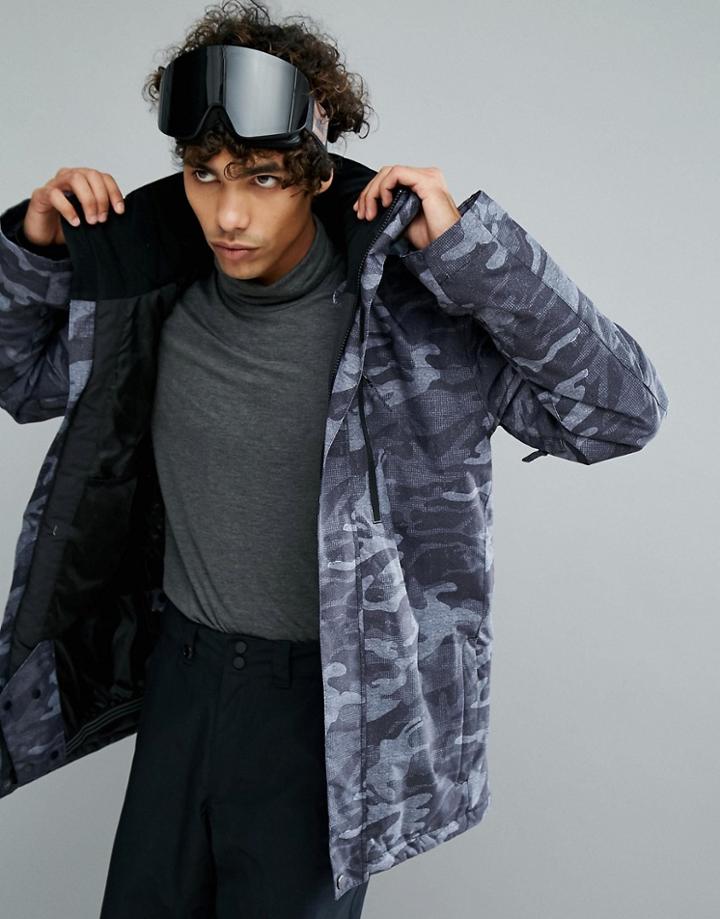 Quiksilver Mission Camo Ski Jacket - Black