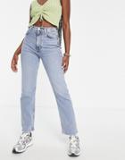 & Other Stories Favorite Cotton Straight Leg High Rise Jeans In La Blue - Mblue