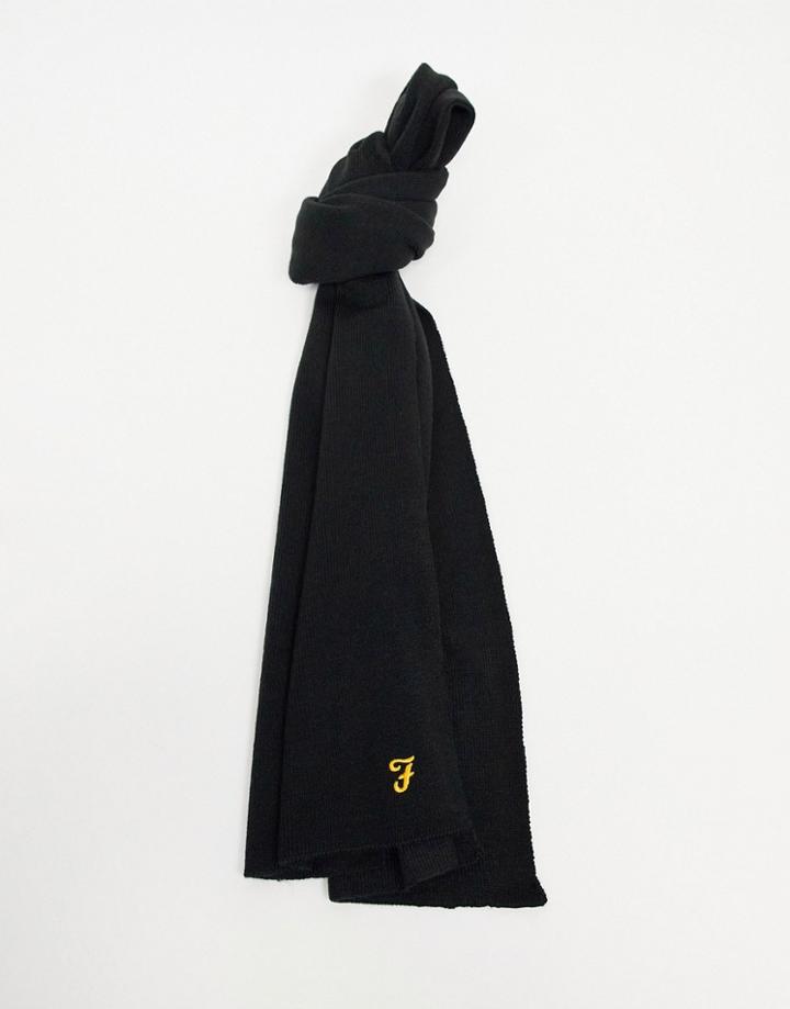 Farah Logo Scarf-black