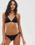 Vero Moda Tie Side Bikini Bottom In Black