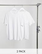 Pull & Bear Join Life 2-pack T-shirt In White