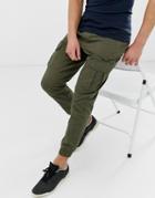 Another Influence Slim Fit Cuffed Cargo - Green