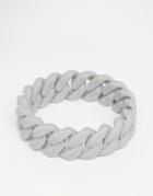 Asos Rubber Bracelet In Gray - Gray