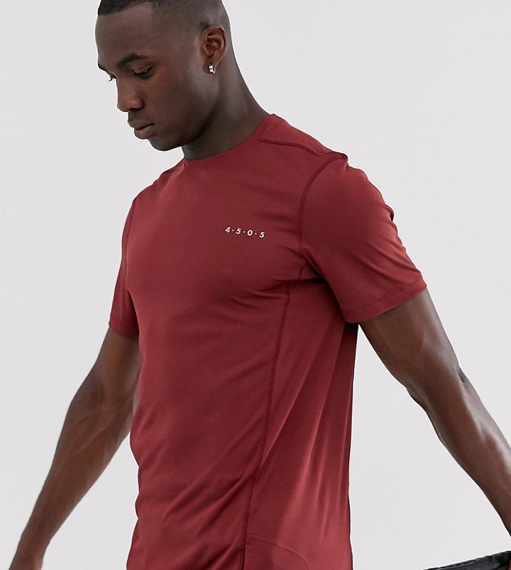 Asos 4505 Tall Training T-shirt With Quick Dry In Red