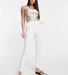 Asos Design Tall Clean Linen Cigarette Suit Pants-white