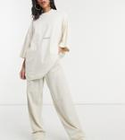 Collusion Pique 90s Dad Sweatpants In Buttermilk-white