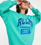 Reclaimed Vintage Inspired Unisex Part Reversed Sweatshirt With Logo Print In Aqua-blues