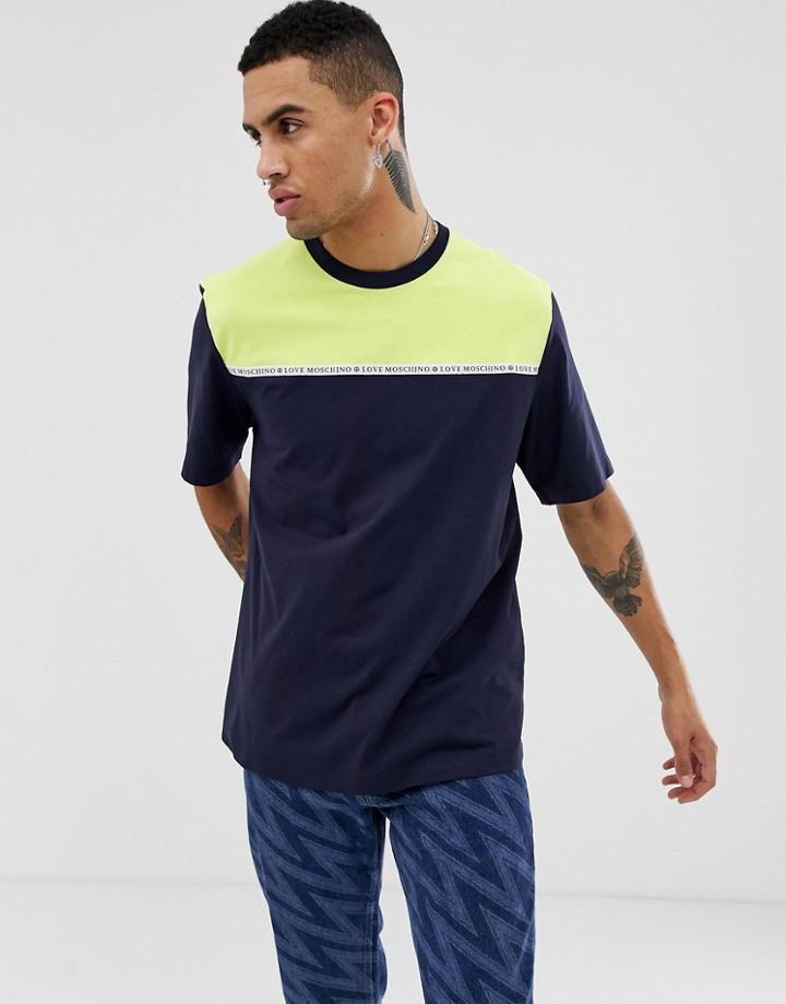 Love Moschino Paneled T-shirt - Navy
