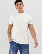Asos Design Organic T-shirt With Crew Neck In Off White - White