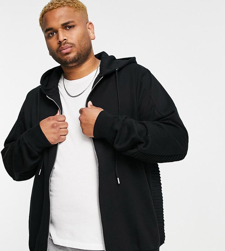 Bolongaro Trevor Plus Biker Zip Through Hoodie-black