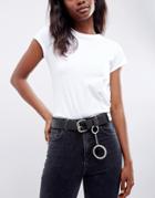 Asos Rhinestone Ring Lanyard - Silver