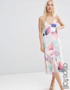 Asos Tall Cami Dress With Abstract Print - Multi