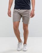 Jack & Jones Premium Skinny Tailored Linen Shorts - Stone