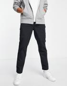 Selected Homme Cotton Slim Tapered Chino With Belt In Black - Black
