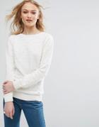Bellfield Spotted Jacquard Knit Sweater - White