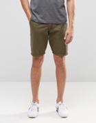 Blend Chino Shorts Straight Fit In Green - Dusty Green