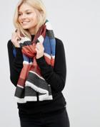 7x Multi Stripe Blanket Wrap Scarf - Multi