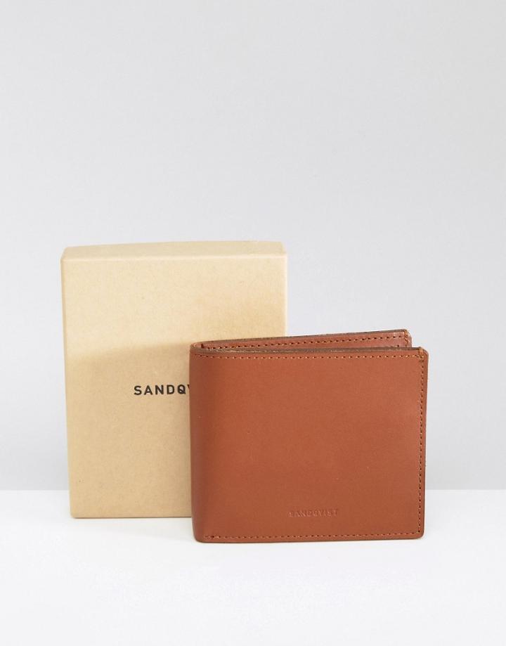 Sandqvist Bill Leather Wallet In Brown - Brown