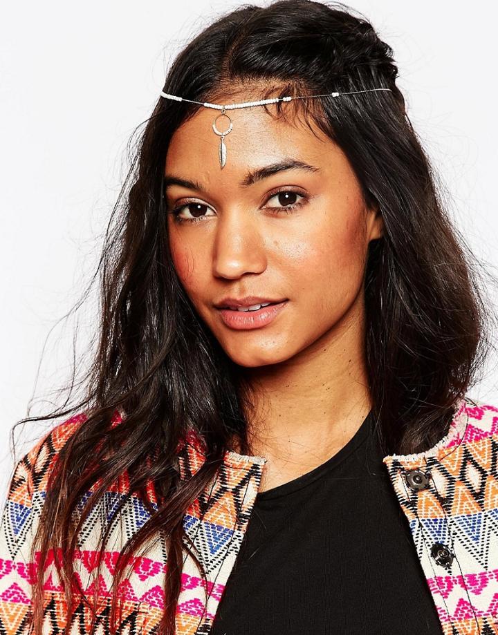 Asos Leaf Charm Hair Crown - Gold