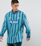 Puma Striped Soccer T-shirt - Blue
