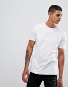 Hugo Dolive-u Large Logo T-shirt In Grey - Gray