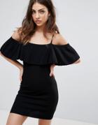 The English Factory Cold Shoulder Dress - Black