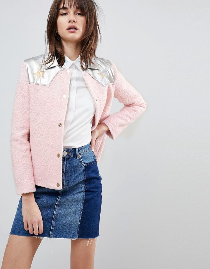 Cubic Maureen Star Emblem Trophy Jacket - Pink