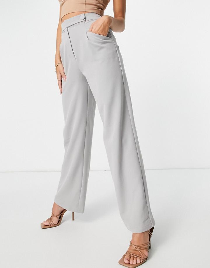 4th & Reckless Wide Leg Pants In Gray-grey