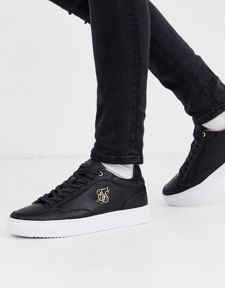 Siksilk Sneakers In Black With Embossed Logo